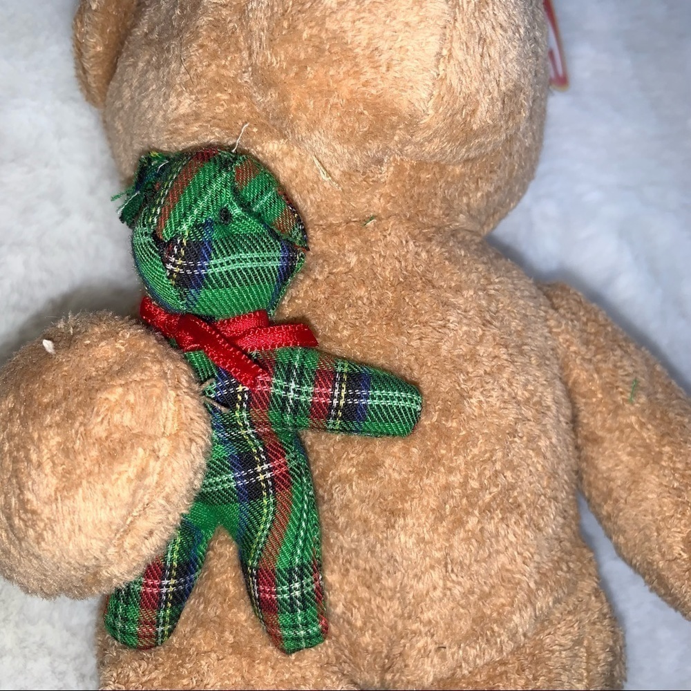 Beary Merry TY Pluffies Holiday Bear with Tag - Picture 3 of 9